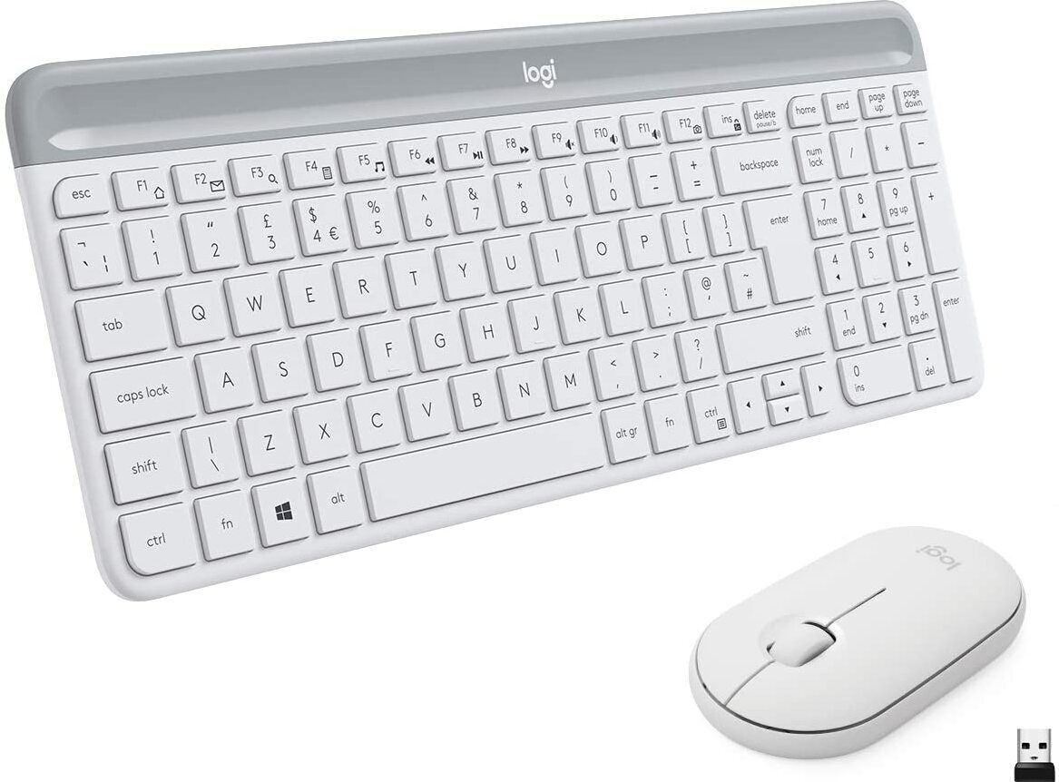 LOGITECH MK470 Slim Wireless Keyboard and Mouse Combo - OFFWHITE (Nordic)